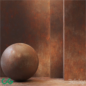 Metal Rust  PBR  Seamless  4k  set03